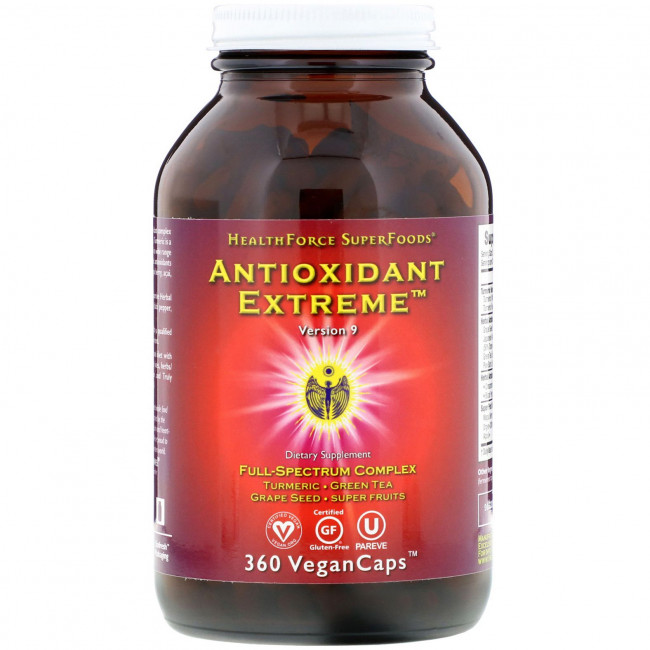 HealthForce Superfoods, Antioxidant Extreme, версия 9, 360 капсул VeganCaps HealthForce Superfoods, Antioxidant Extreme, версия 9, 360 капсул VeganCaps