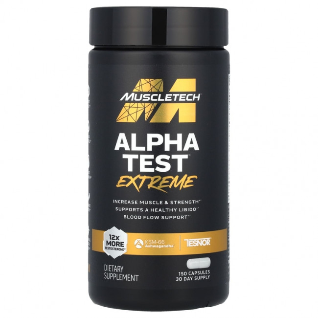 MuscleTech, AlphaTest™ Extreme, 150 Capsules MuscleTech, AlphaTest™ Extreme, 150 Capsules
