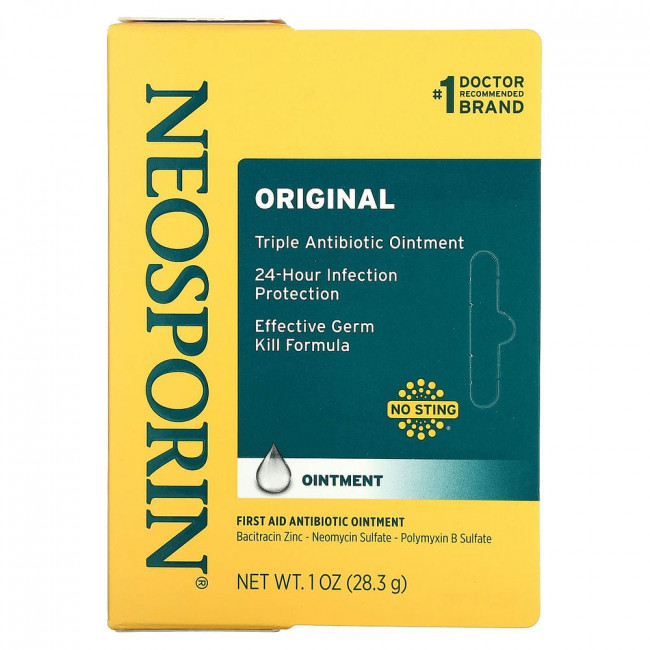 Neosporin, оригинальная мазь с антибиотиком тройного действия, 28,3 г (1 унция)