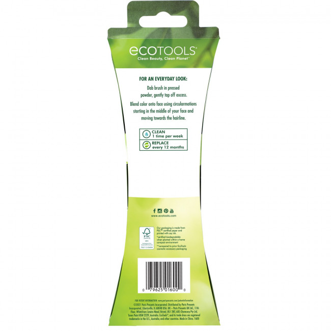 EcoTools, кисть для нанесения пудры, 1 шт.