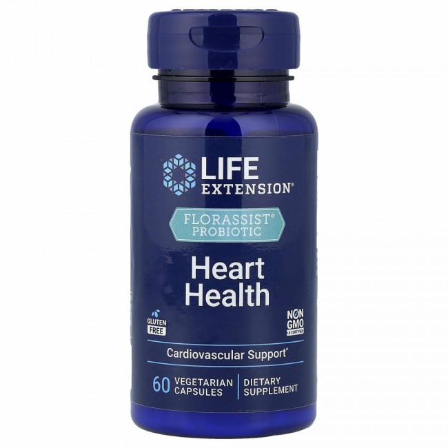 Life Extension, Florassist, для здоровья сердца, 60 растительных капсул Life Extension, Florassist, для здоровья сердца, 60 растительных капсул