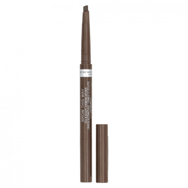 Rimmel London, Brow This Way, Fill & Sculpt Eyebrow Definer, Medium Brown, 0.008 oz (0.25 g)
