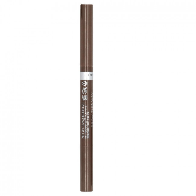 Rimmel London, Brow This Way, Fill & Sculpt Eyebrow Definer, Medium Brown, 0.008 oz (0.25 g)
