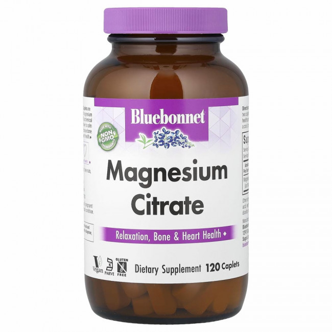 Bluebonnet Nutrition, Цитрат магния, 120 капсул