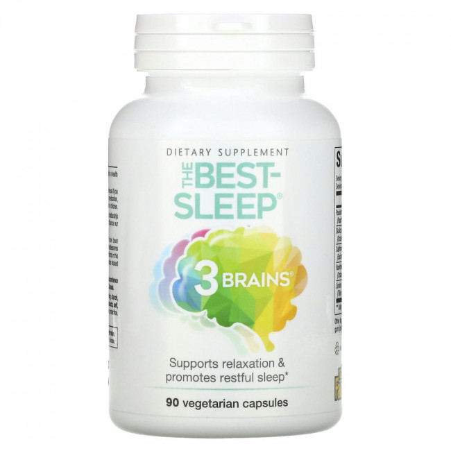 Natural Factors, 3 Brains, The Best-Sleep, 90 вегетарианских капсул Natural Factors, 3 Brains, The Best-Sleep, 90 вегетарианских капсул