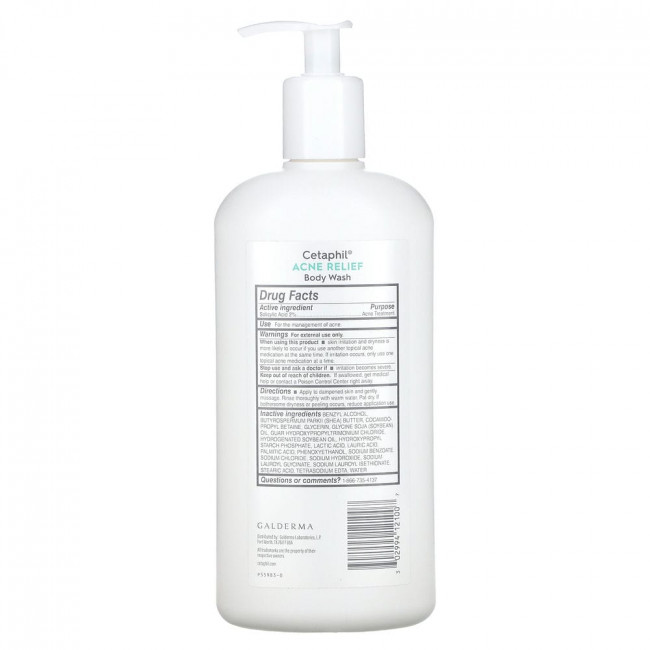 Cetaphil, Гель для душа для снятия акне, 591 мл (20 жидк. Унций)