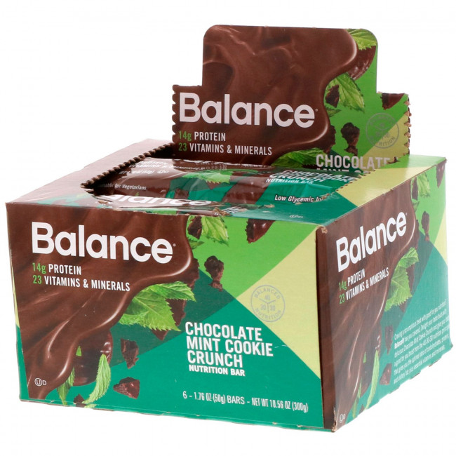 Balance Bar, Питательный батончик, «Шоколадное печенье с мятой», 6 шт., по 50 г (1,76 унции)