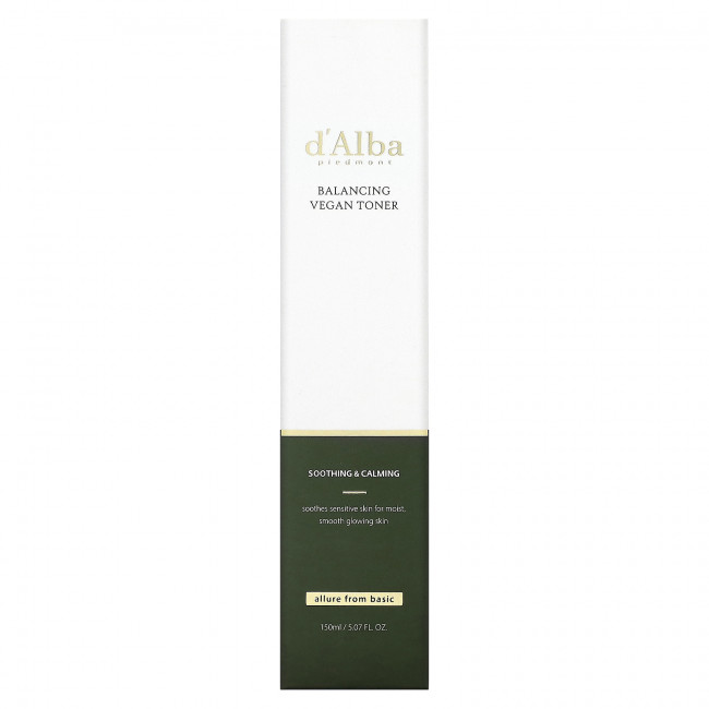 d'Alba, Балансирующий веганский тоник, 150 мл (5,07 жидк. Унции)