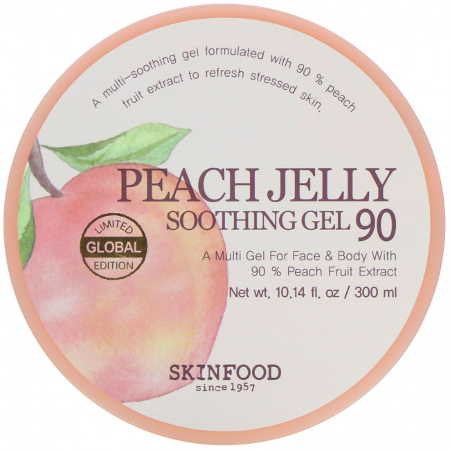 Skinfood, Peach Jelly, успокаивающий гель (персиковое желе) 90, 300 мл (10,14 жидк. унций) Skinfood, Peach Jelly, успокаивающий гель (персиковое желе) 90, 300 мл (10,14 жидк. унций)