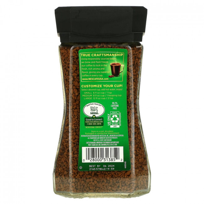 Nescaf?, Taster's Choice, растворимый кофе, домашняя смесь, легкая / средняя обжарка, без кофеина, 198 г (7 унций)