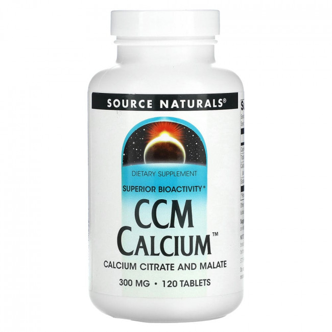 Source Naturals, CCM кальций, 300 мг, 120 таблеток Source Naturals, CCM кальций, 300 мг, 120 таблеток