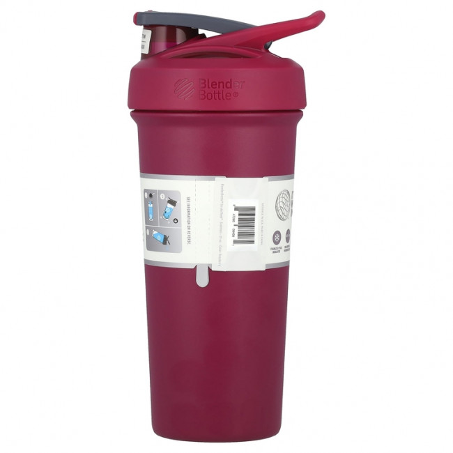 Blender Bottle, Strada Sleek™, Insulated Stainless Steel, Raspberry, 25 oz (740 ml) Blender Bottle, Strada Sleek™, Insulated Stainless Steel, Raspberry, 25 oz (740 ml)