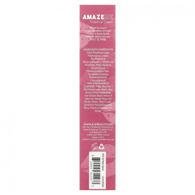 J.Cat Beauty, Amaze Me, тонирующий карандаш для губ, AMC102 Really Special, 0,14 унции (4 г)