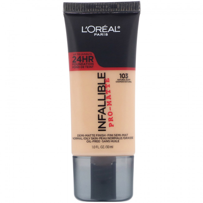 L'Oreal, Тональная основа Infallible Pro-Matte, оттенок Natural Buff 103, 30 мл