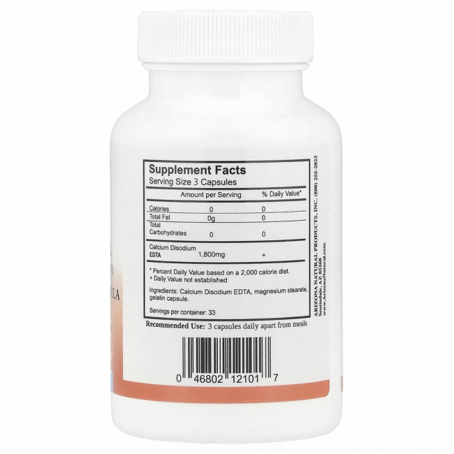 Arizona Natural, ЭДТА, 600 мг, 100 капсул Arizona Natural, ЭДТА, 600 мг, 100 капсул