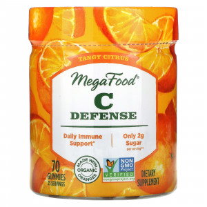 MegaFood, C Defense, насыщенный цитрус, 70 жевательных таблеток