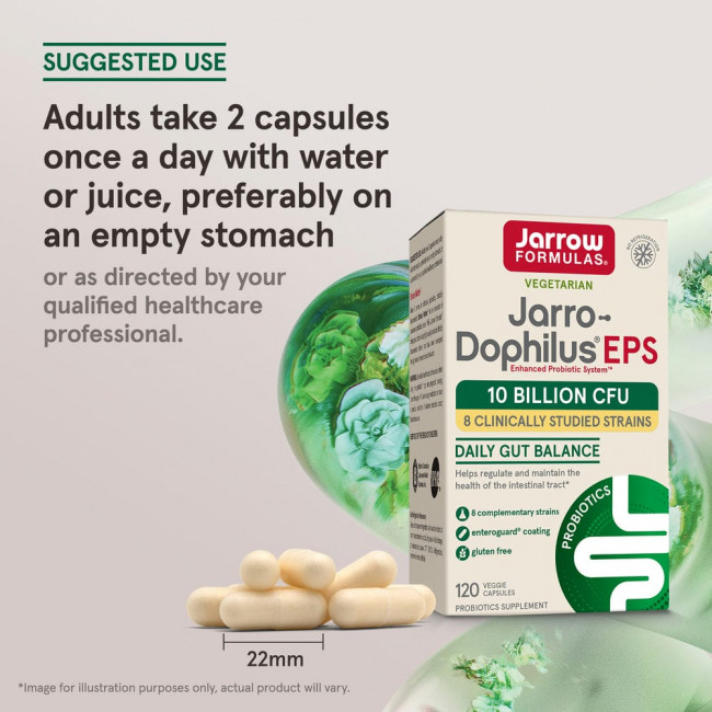 Jarrow Formulas, Jarro-Dophilus EPS, 5 миллиардов, 120 растительных капсул