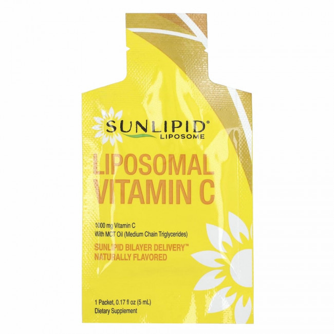 SunLipid, липосомальный витамин C, с натуральными ароматизаторами, 30 пакетиков по 5,0 мл (0,17 унции)