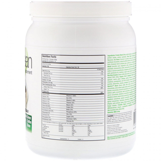 Fit & Lean, Заменитель еды с функцией сжигания жира, Печенье и сливки, 1,0 фунт (450 г)