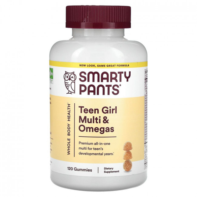 SmartyPants, мультивитамины для девочек-подростков, лимон, лайм и ягодный микс, 120 жевательных конфет