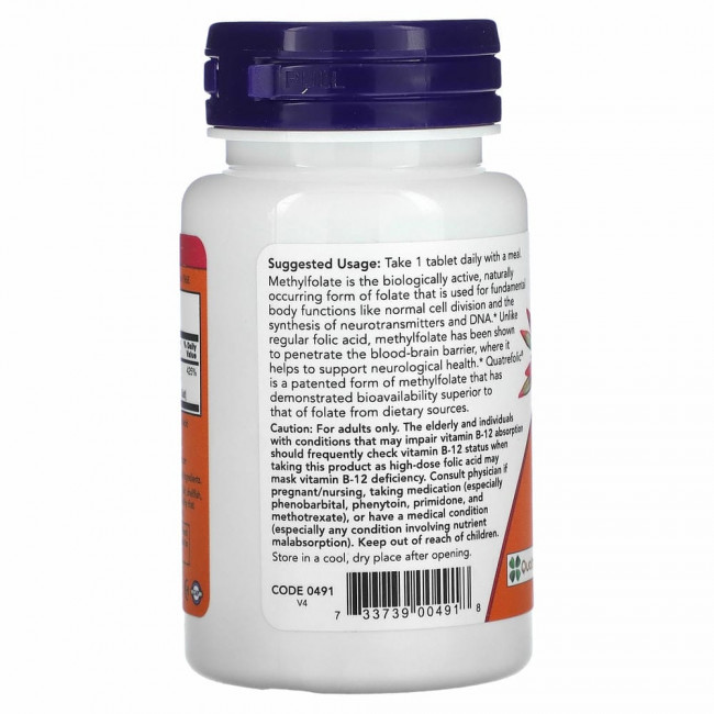 NOW Foods, метилфолат, 1000 мкг, 90 таблеток NOW Foods, метилфолат, 1000 мкг, 90 таблеток