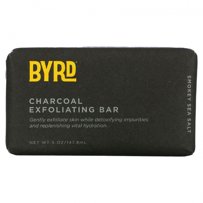 Byrd Hairdo Products, Отшелушивающее мыло с древесным углем, морская соль с дымком, 5 унций (147,8 мл) Byrd Hairdo Products, Отшелушивающее мыло с древесным углем, морская соль с дымком, 5 унций (147,8 мл)