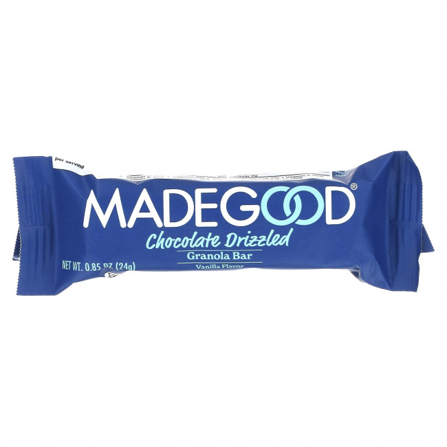MadeGood, Батончики мюсли, с шоколадом, ваниль, 5 батончиков, 24 г (0,85 унции) MadeGood, Батончики мюсли, с шоколадом, ваниль, 5 батончиков, 24 г (0,85 унции)