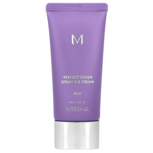 Missha, Perfect Cover Serum BB Cream, № 27 Медовый бежевый, 35 мл (1,18 жидких унций)