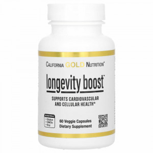 California Gold Nutrition, Blue Zone Boost, 60 растительных капсул California Gold Nutrition, Blue Zone Boost, 60 растительных капсул