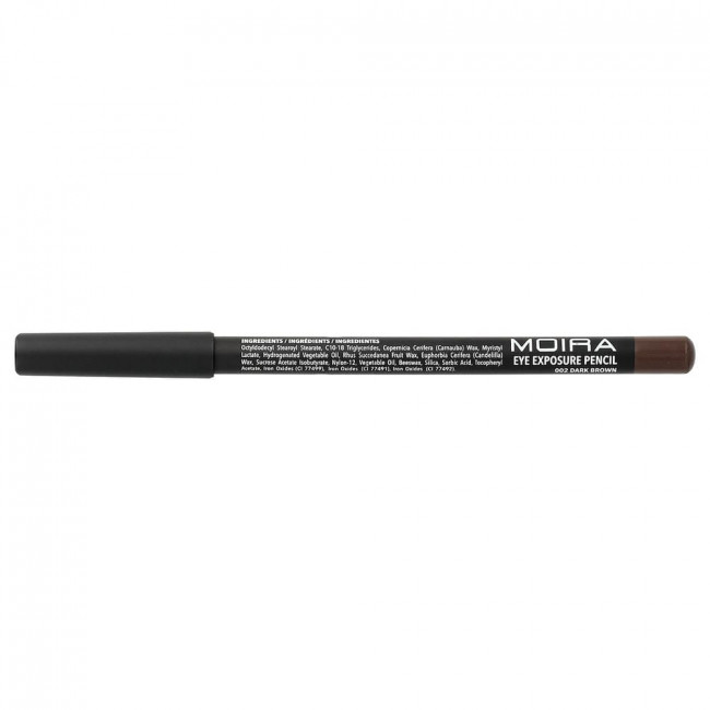 Карандаш для глаз Moira Beauty Eye Exposure Pencil, оттенок 002 темно-коричневый, 1,1 г.
