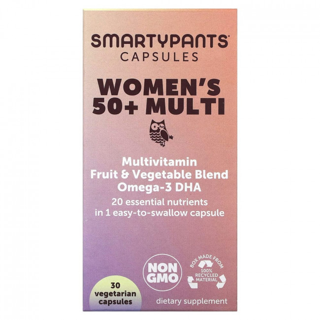 SmartyPants, Мультивитамины для женщин старше 50 лет, 30 вегетарианских капсул