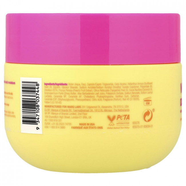 b.fresh, Whipped Dream, Увлажняющий крем для тела со вкусом персика и мандарина, 250 мл (8,5 жидких унций)