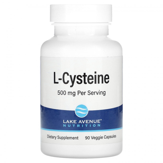 Lake Avenue Nutrition, L-цистеин, 500 мг, 90 растительных капсул Lake Avenue Nutrition, L-цистеин, 500 мг, 90 растительных капсул