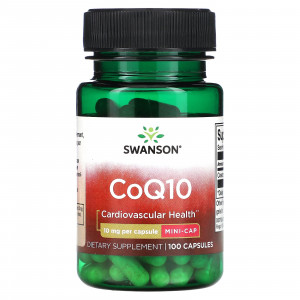 Swanson, CoQ10, 10 мг, 100 капсул Swanson, CoQ10, 10 мг, 100 капсул