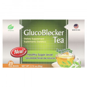 Longreen Corporation, GlucoBlocker Tea, Selected Gymnema, 20 Tea Bags, 2.12 oz (60 g)