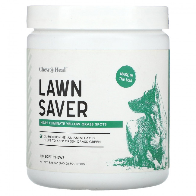 Chew + Heal, Lawn Saver, для собак, 120 жевательных таблеток, 240 г (8,46 унции) Chew + Heal, Lawn Saver, для собак, 120 жевательных таблеток, 240 г (8,46 унции)