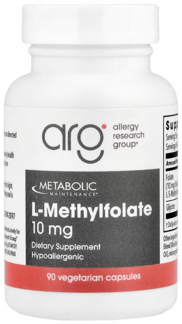 Metabolic Maintenance, L-метилфолат, 10 мг, 90 капсул