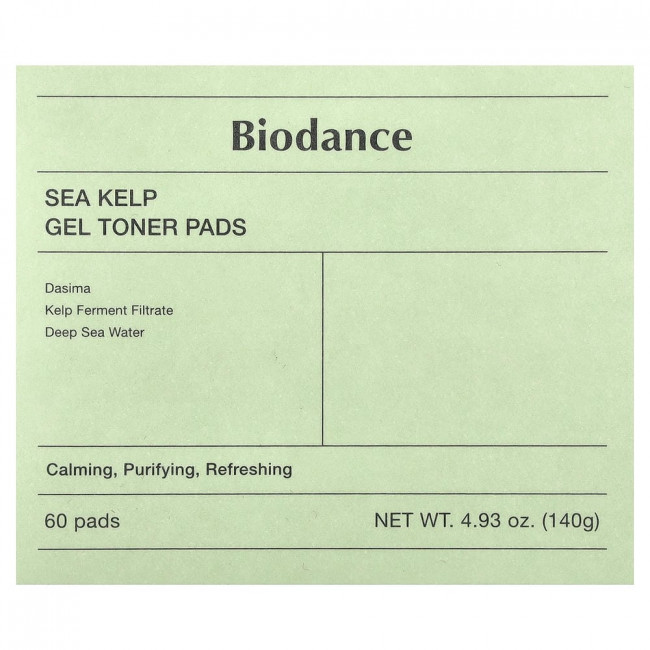 Biodance, тонизирующие подушечки с гелем из морских водорослей, 60 штук. Biodance, тонизирующие подушечки с гелем из морских водорослей, 60 штук.