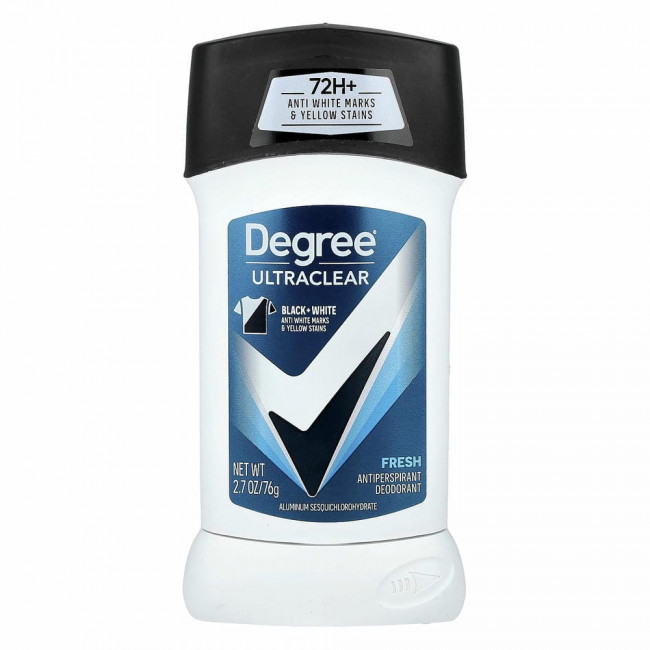 Degree, UltraClear, Black & White, дезодорант-антиперспирант, свежий, 76 г (2,7 унции)