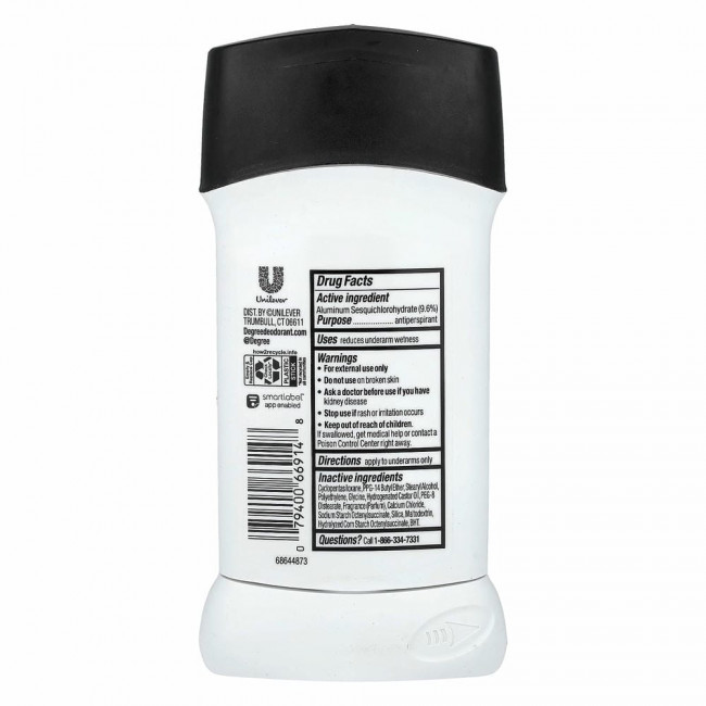 Degree, UltraClear, Black & White, дезодорант-антиперспирант, свежий, 76 г (2,7 унции)