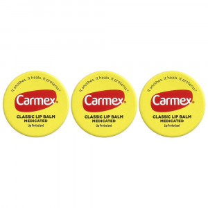 Carmex, классический бальзам для губ, лечебный, 3 баночки, по 7,5 г каждая.