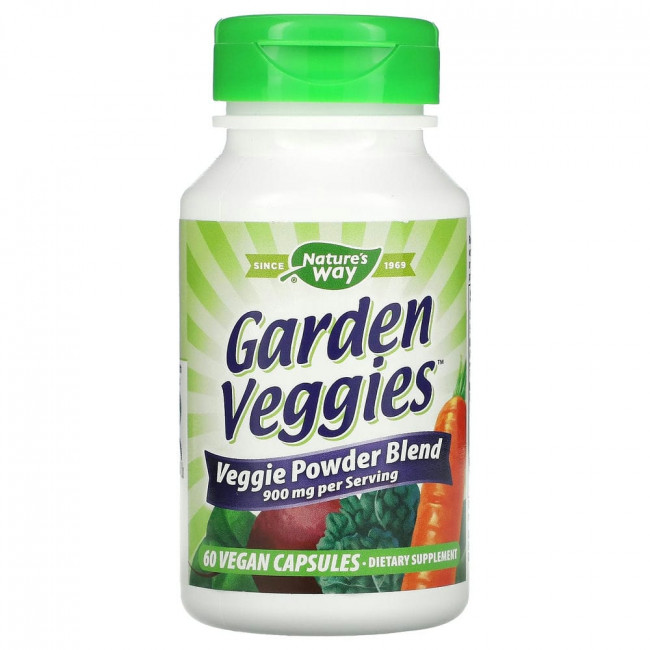 Nature's Way, Garden Veggies, 60 веганских капсул Nature's Way, Garden Veggies, 60 веганских капсул