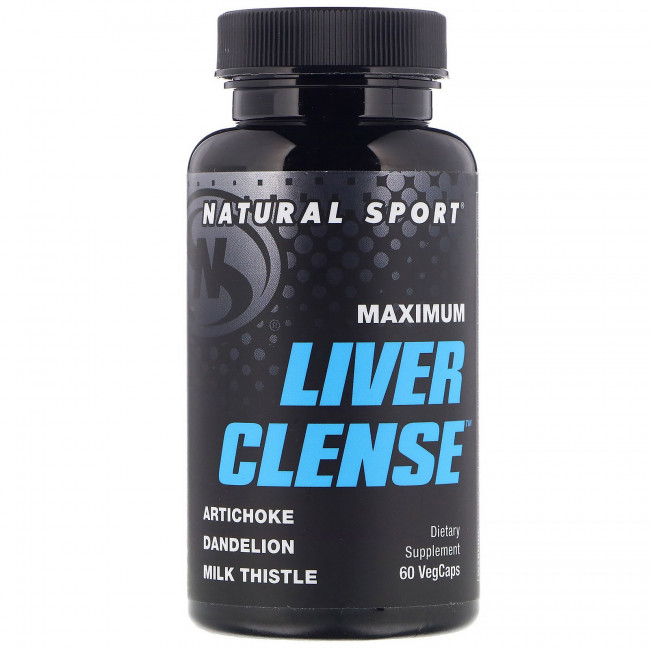Natural Sport, Maximum Liver Clense, максимальное очищение печени, 60 вегетарианских капсул