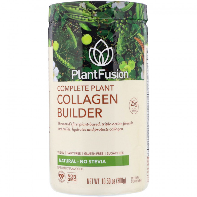 PlantFusion, комплексная добавка с растительным коллагеном, натуральный вкус, 300 г (10,58 унций)