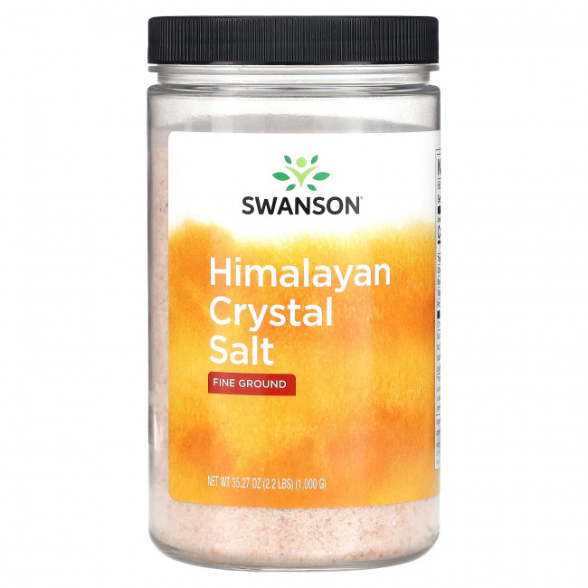 Swanson, Гималайская кристаллическая соль, мелкого помола, 1000 г (2,2 фунта)