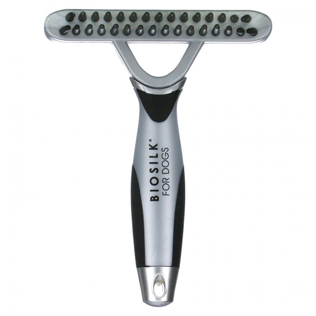 Biosilk, Двусторонняя щетка для удаления линьки и массажа для собак, 1 щетка