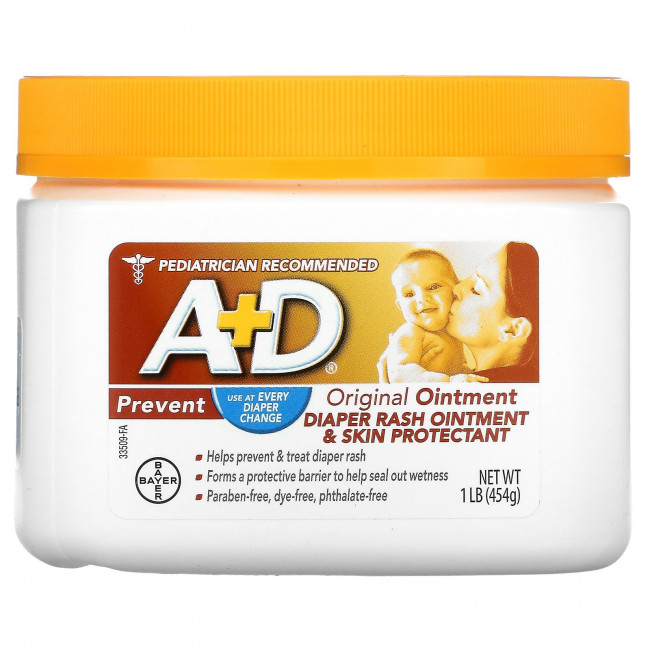 A+D, Original Ointment, мазь от пеленочной сыпи и средство для защиты кожи, 454 г (1 фунт) A+D, Original Ointment, мазь от пеленочной сыпи и средство для защиты кожи, 454 г (1 фунт)