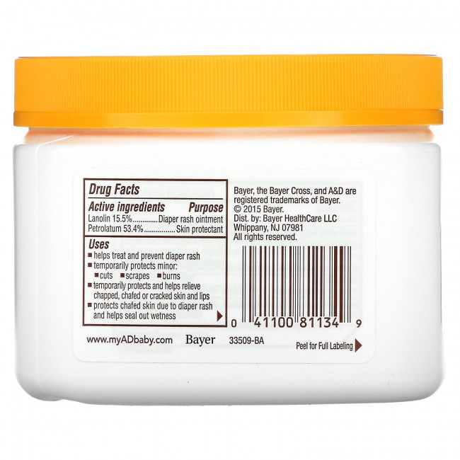 A+D, Original Ointment, мазь от пеленочной сыпи и средство для защиты кожи, 454 г (1 фунт) A+D, Original Ointment, мазь от пеленочной сыпи и средство для защиты кожи, 454 г (1 фунт)