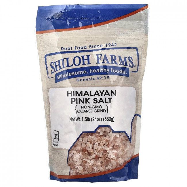 Shiloh Farms, гималайская розовая соль, крупный помол, 24 унции (680 г)