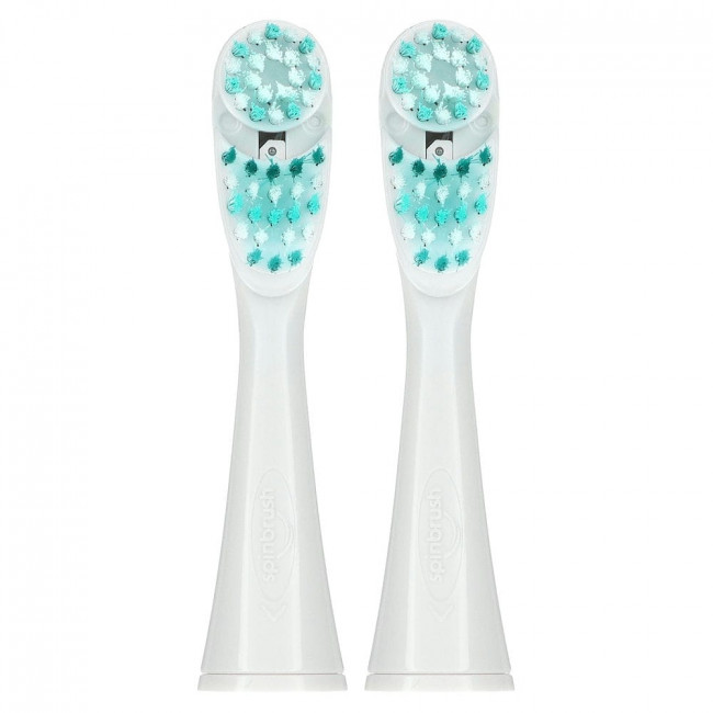 Spinbrush, Pro Whiten, сменные насадки, мягкая щетина, от 3 лет, 2 насадки